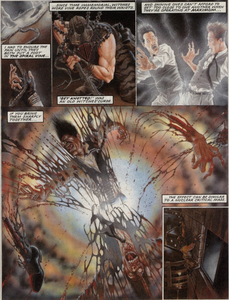 Some Newts going critical, art by Jim Elston, from 2000Ad prog #772