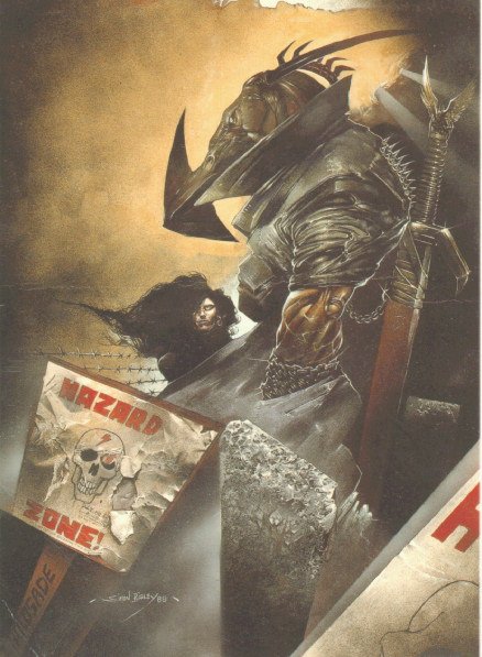 Cover of Book IX, Art by Simon Bisley